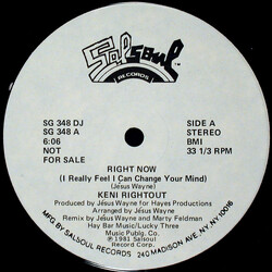 Keni Rightout Right Now (I Really Feel I Can Change Your Mind) USED VINYL 12INCH 33 S RPM PROMO