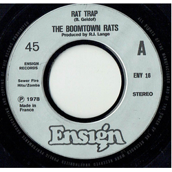 The Boomtown Rats Rat Trap Vinyl 7" USED