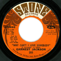 Earnest Jackson Why Can't I Love Somebody / Funky Black Man Vinyl 7" USED
