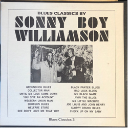Sonny Boy Williamson Blues Classics By Sonny Boy Williamson Vinyl LP USED