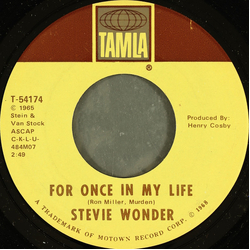 Stevie Wonder For Once In My Life Vinyl 7" USED