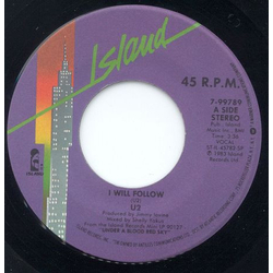 U2 I Will Follow Vinyl 7" USED