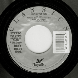 Billy Idol Hot In The City / Mony Mony Vinyl 7" USED