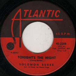 Solomon Burke Tonight's The Night / Maggie's Farm Vinyl 7" USED