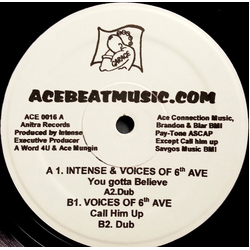 Intense (2) / Voices Of 6th Avenue You Gotta Believe / Call Him Up Vinyl 12" USED