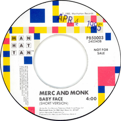 Merc And Monk Baby Face Vinyl 7" USED