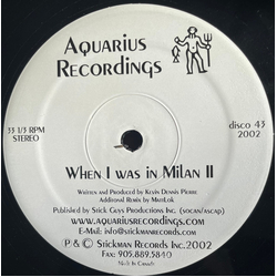 Kevin Dennis Pierre When I Was in Milan II Vinyl 12" USED