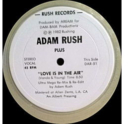 Adam Rush Love Is In The Air / Stop! Vinyl 12" USED