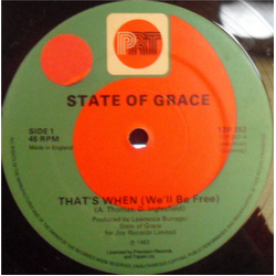 State Of Grace (3) That's When (We'll Be Free) Vinyl 12" USED