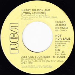 Harry Nilsson / Lynda Laurence Just One Look / Baby I'm You / That Is All Vinyl 7" USED
