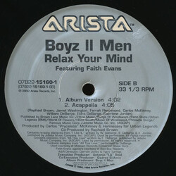 Boyz II Men / Faith Evans Relax Your Mind USED VINYL 12INCH 33 S RPM