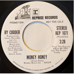 Ry Cooder Money Honey Vinyl 7" USED