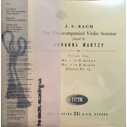 Johann Sebastian Bach / Johanna Martzy The Unaccompanied Violin Sonatas Volume 1 Vinyl LP USED