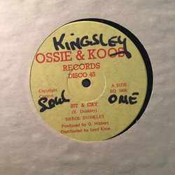 Errol Dunkley / Douglas Guthrie Sit & Cry / Afghanistan Vinyl 12" USED