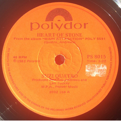 Suzi Quatro Heart Of Stone Vinyl 7" USED