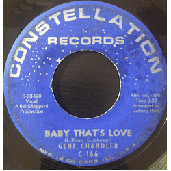 Gene Chandler Baby That's Love / Bet You Never Thought Vinyl 7" USED