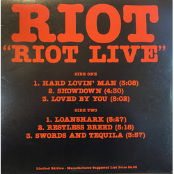 Riot (4) Riot Live Vinyl 12" USED