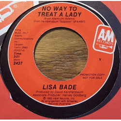 Lisa Bade No Way To Treat A Lady Vinyl 7" USED