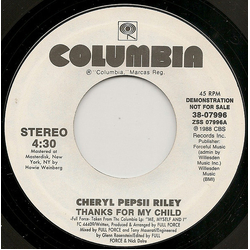Cheryl Pepsii Riley Thanks For My Child Vinyl 7" USED