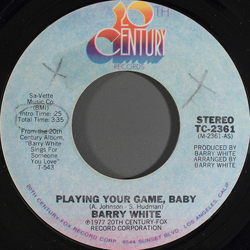 Barry White Playing Your Game, Baby Vinyl 7" USED