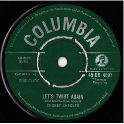 Chubby Checker Let's Twist Again Vinyl 7" USED