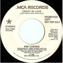 Kim Carnes Crazy In Love Vinyl 7" USED