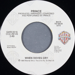 Prince / Prince And The Revolution When Doves Cry / Let's Go Crazy Vinyl 7" USED