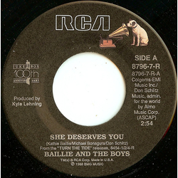 Baillie & The Boys She Deserves You Vinyl 7" USED