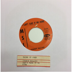 Tommy McLain Think It Over / I Can't Take It No More USED VINYL 7INCH SINGLE