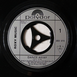 Roxy Music Dance Away Vinyl 7" USED