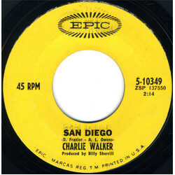 Charlie Walker (2) San Diego USED VINYL 7INCH 45 RPM SINGLE