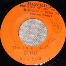 The Crystalites Undertaker's Burial / Ghost Rider Vinyl 7" USED
