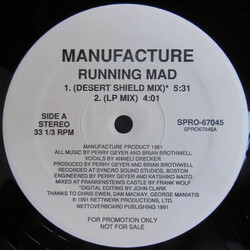 Manufacture Running Mad / A Measured Response VINYL 12" USED