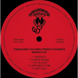 Turquoise Colored French Tourists Monaco EP Vinyl 12" USED