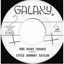 Little Johnny Taylor One More Chance / Looking At The Future Vinyl 7" USED
