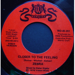 Zebra (11) Closer To The Feeling Vinyl 7" USED