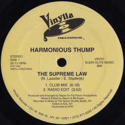 Harmonious Thump The Supreme Law Vinyl 12" USED