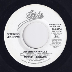 Merle Haggard American Waltz Vinyl 7" USED