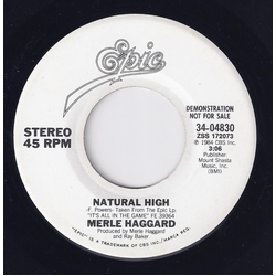 Merle Haggard Natural High Vinyl 7" USED