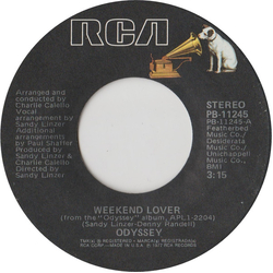 Odyssey UK Weekend Lover Vinyl 7" USED