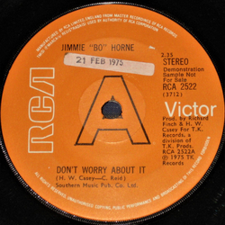 Jimmy "Bo" Horne Don't Worry About It Vinyl 7" USED