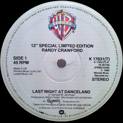 Randy Crawford Last Night At Danceland Vinyl 12" USED