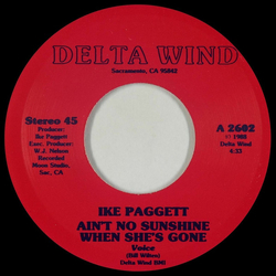 Ike Paggett Ain't No Sunshine When She's Gone Vinyl 7" USED