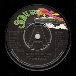 Carrie Lucas I Gotta Keep Dancin' Vinyl 7" USED