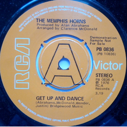 The Memphis Horns Get Up And Dance Vinyl 7" USED