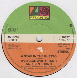 Average White Band / Ben E. King A Star In The Ghetto Vinyl 7" USED
