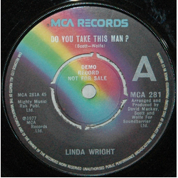 Linda Wright (6) Do You Take This Man? Vinyl 7" USED