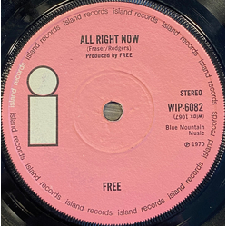 Free All Right Now Vinyl 7" USED