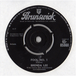 Brenda Lee Fool No.1 / Anybody But Me Vinyl 7" USED
