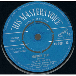 Ronnie Hilton Mission Bell Vinyl 7" USED